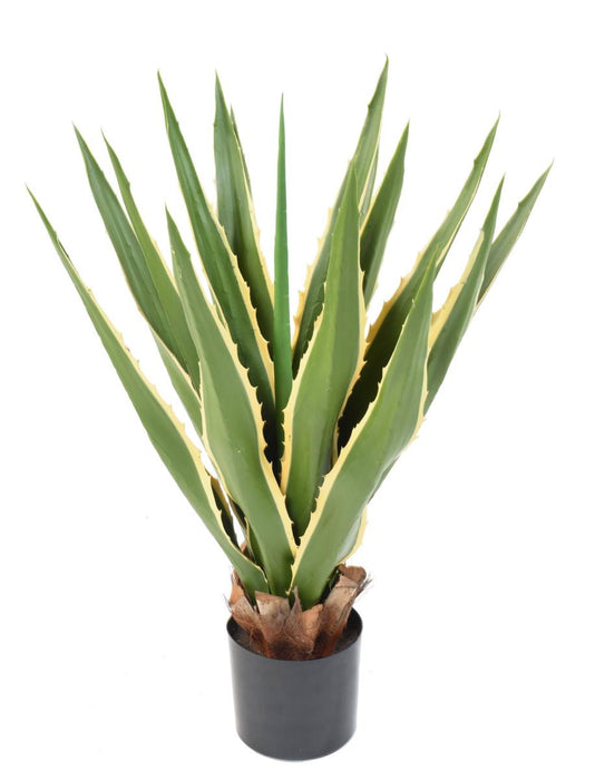 Konstgjord Agave Inomhus Utomhus 80Cm Grön Gul