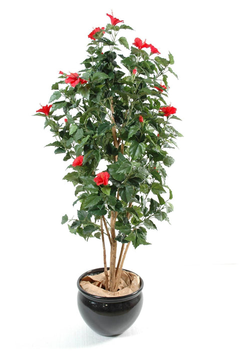 Konstgjord Hibiskus Träd Röd 110 Cm