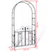 Garden Arch Dekorativ Dörr För Trädgårdsbåge