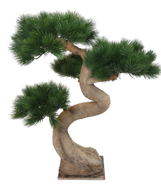 Konstgjord Bonsai Pine På Platina H.92Cm Dekoration