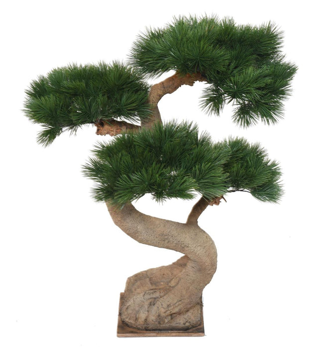 Konstgjord Bonsai Pine På Platina H.92Cm Dekoration