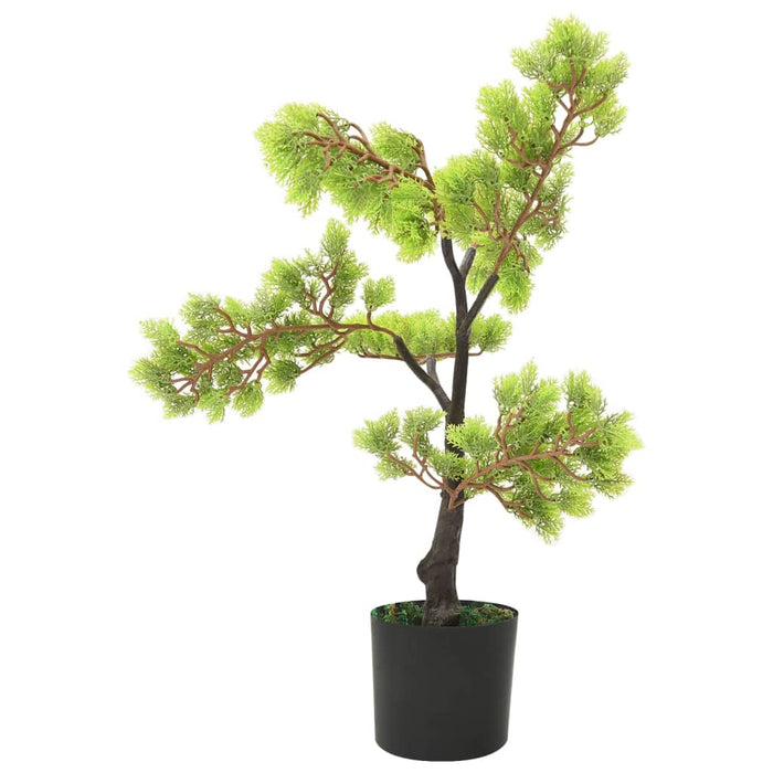 Konstgjord Cypress Bonsai Med Kruka 60 Cm Grön