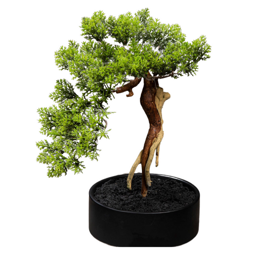 Konstgjord Thuja Bonsai I Kruka 30 Cm Dekorativ Växt