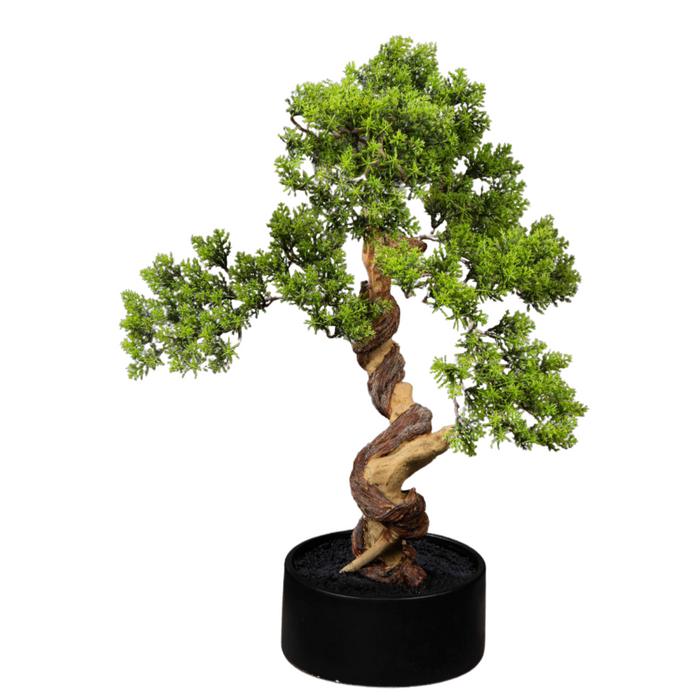 Konstgjord Thuya Bonsai I Kruka 50 Cm Dekorativ Växt