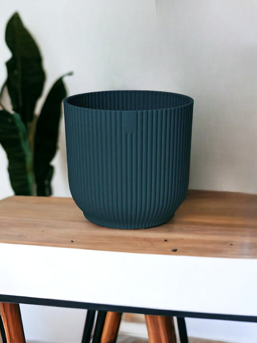 Elho Vibes Blue Plant Pot - Hjul Ingår - D35 X H33