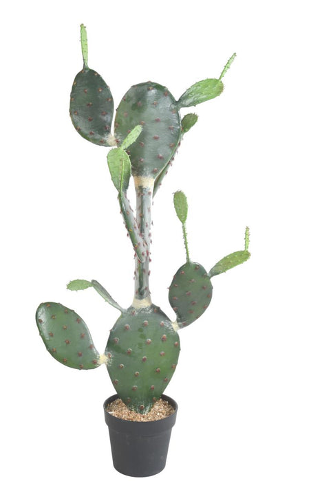 Konstgjord Opuntia Cactus För Inomhus 120Cm Grön