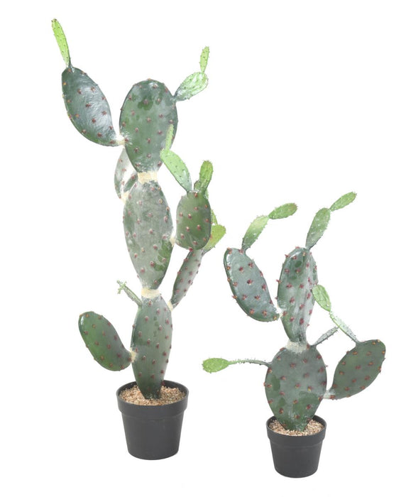 Konstgjord Opuntia Cactus För Inomhus 120Cm Grön