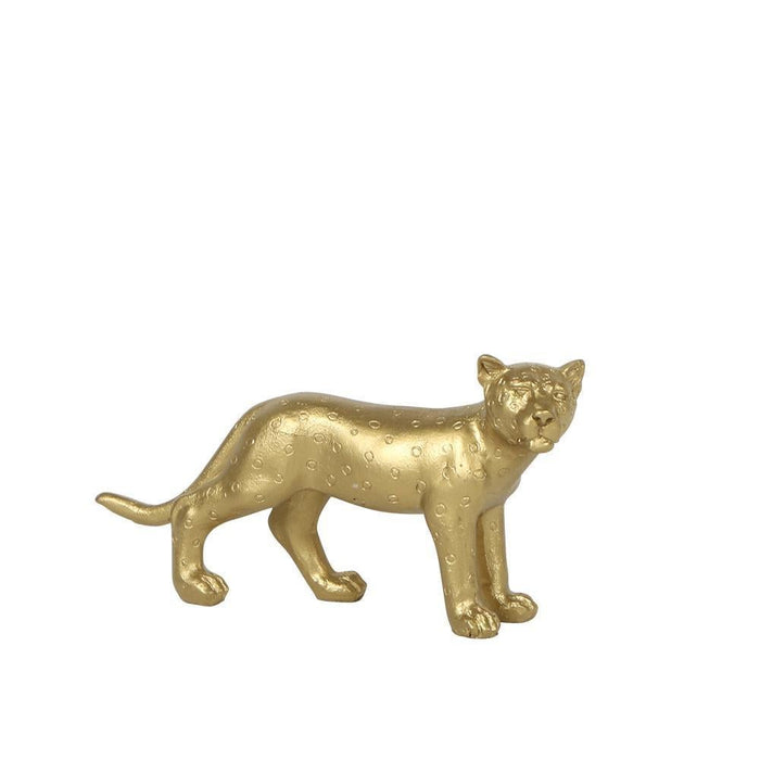 Golden Jaguar Dekoration - Lyxig Polystone