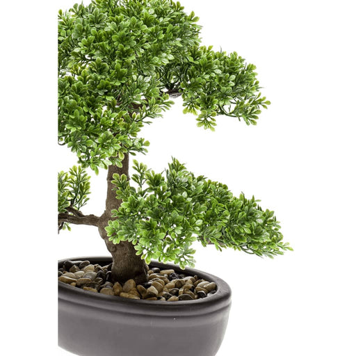 Emerald Mini Artificiell Ficus Bonsai Grön 32 Cm