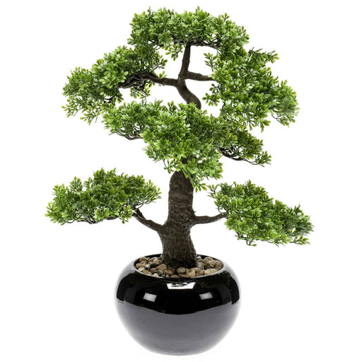 Emerald Mini Artificiell Ficus Bonsai Grön 47 Cm