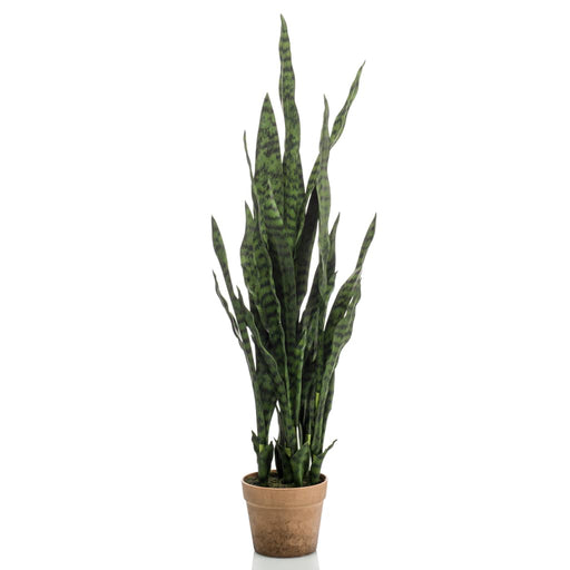 Emerald Artificiell Sanseveria Växt I Kruka 84 Cm