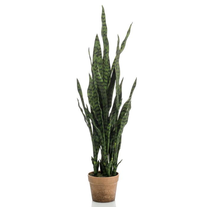 Emerald Artificiell Sanseveria Växt I Kruka 84 Cm