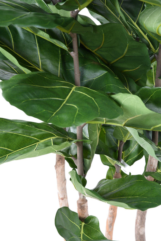 Ficus Lyrata Konstgjord Grön Växt Inomhus 210Cm