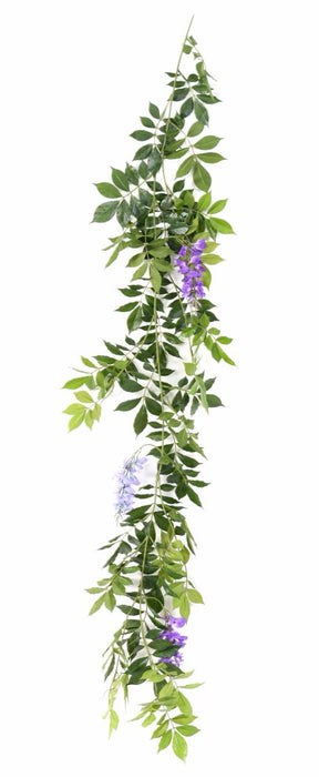 Inomhus Konstgjord Wisteria Garland 180Cm Lavendel