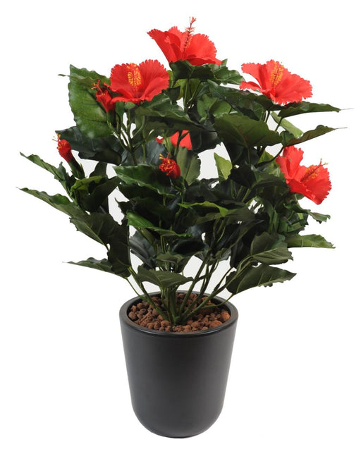 Konstgjord Hibiscus Röd 45 Cm Syntetisk Blommande Växt