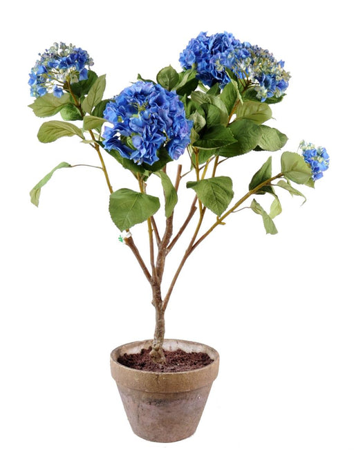 Konstgjord Hortensia 105 Cm I Terrakottakruka