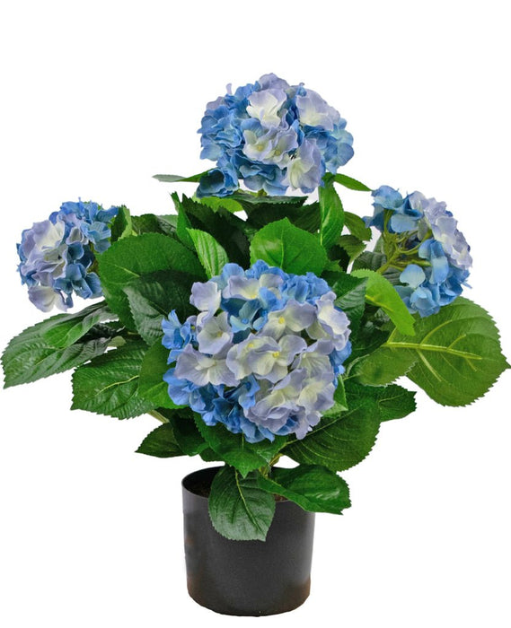 Blå Konstgjord Hortensia