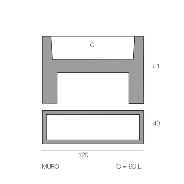 Muro Led Planter