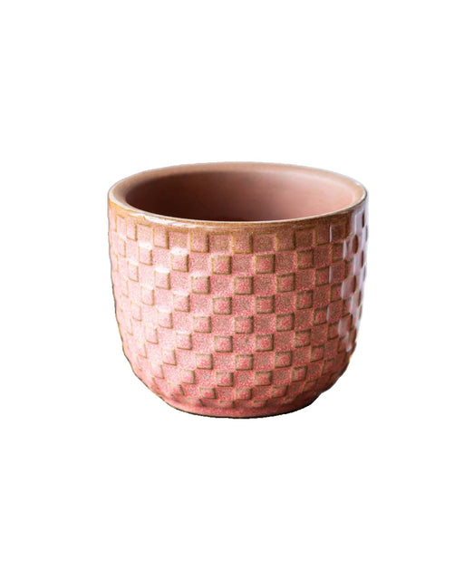 Mini Cache Pot - Pink Relief