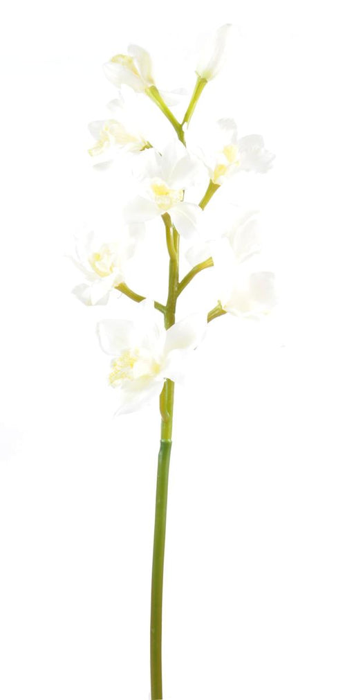 Artificiell Cymbidium Orchid 100Cm Vit