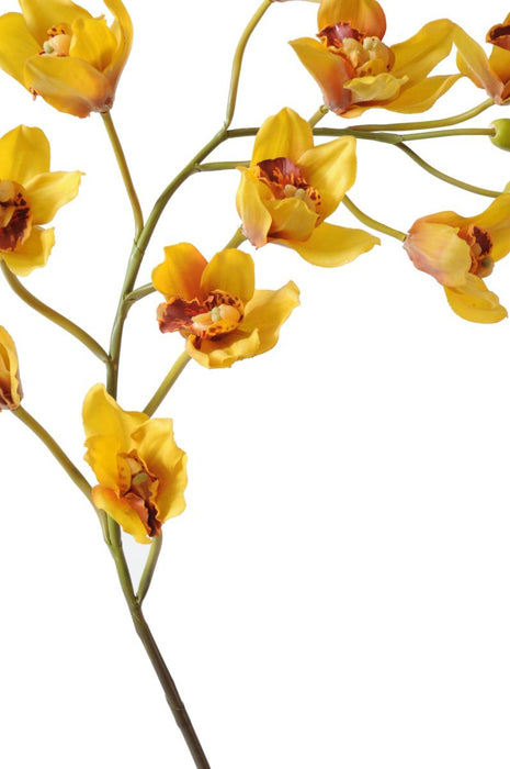 Artificiell Cymbidium Orchid Gul 80Cm