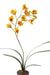 Artificiell Cymbidium Orchid Gul 80Cm