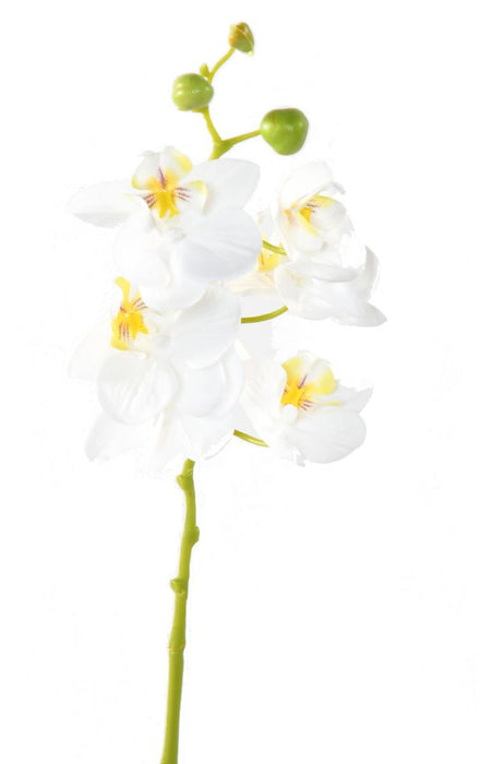 Konstgjord Phalaenopsis Orkidé 60 Cm Vita 6 Blommor