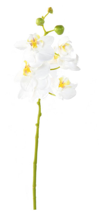 Konstgjord Phalaenopsis Orkidé 60 Cm Vita 6 Blommor