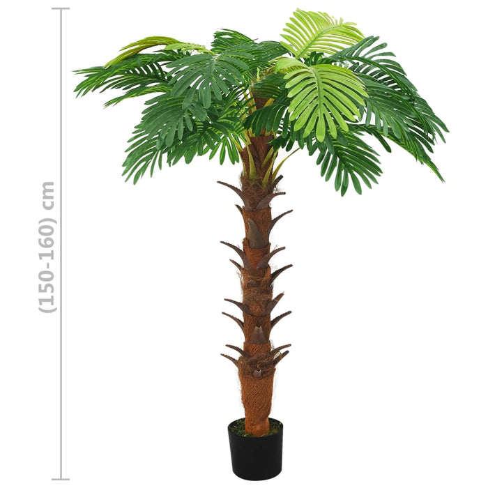 Konstgjord Cycas Palm Med Kruka 160 Cm Grön