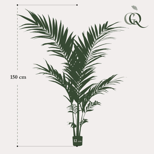 Kentia Palm Artificiell Växt - H150Cm, Ø12Cm