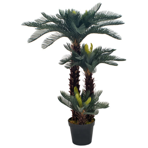 Konstgjord Växt Med Grön Cycas Palmkruka 125 Cm