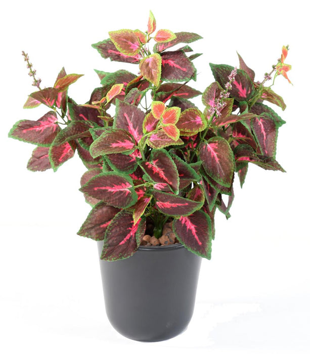 Konstgjord Coleus Plant 40Cm Grön Röd På Stake