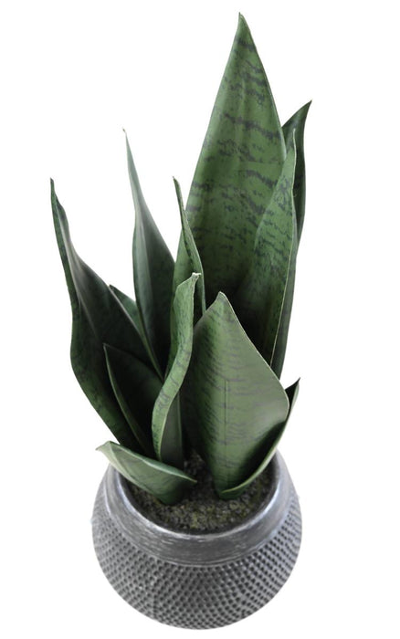 Konstgjord Sansevieria-Växt Med Kruka 49 Cm Grön