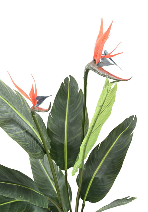 Konstgjord Strelitzia Plant 2 Blommor 95 Cm