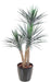 Konstgjord Yucca-Växt 3 Stammar 155 Cm Grön