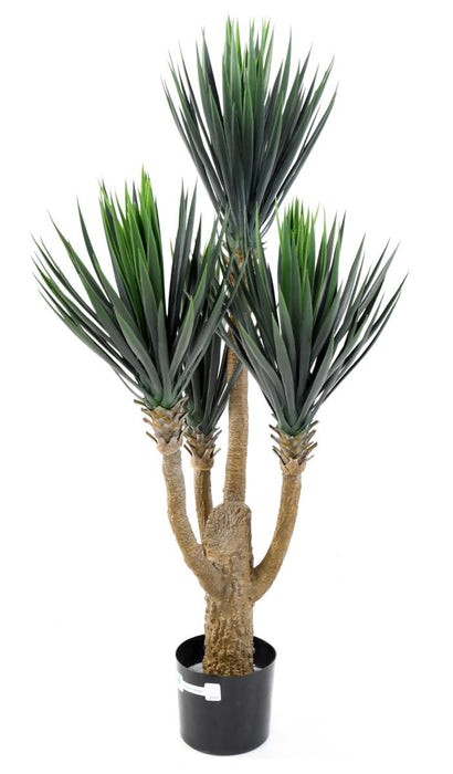 Konstgjord Yucca Växt 4 Huvuden H.120Cm För Inomhus