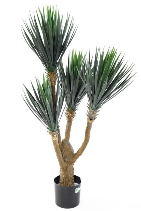 Konstgjord Yucca Växt 4 Huvuden H.120Cm För Inomhus