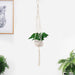 Hängande Blomkruka Vit Macramé Suspension