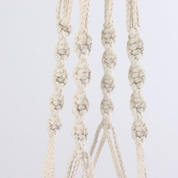 Hängande Blomkruka Vit Macramé Suspension