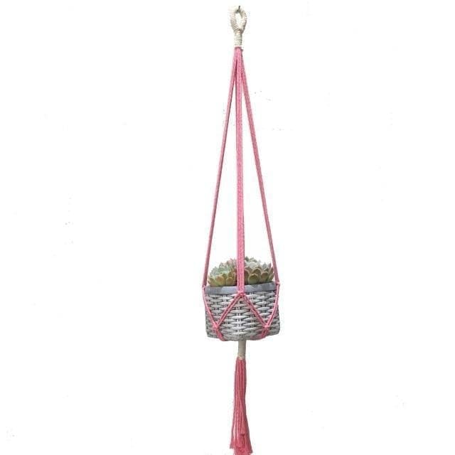 Hängande Blomkruka Macramé Suspension Rosa