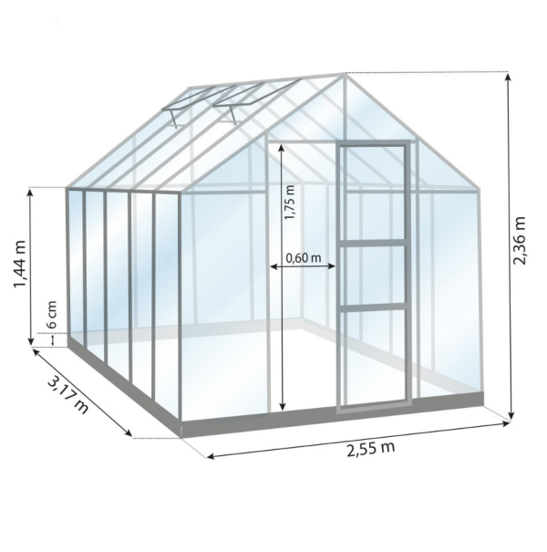 Kumminväxthus 8,1M²