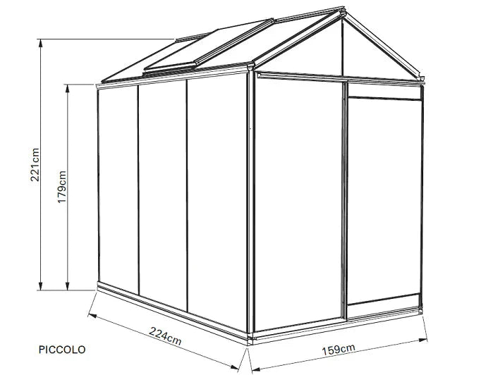 Piccolo Växthus 3,5 M²