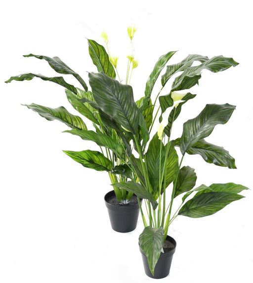 Artificiell Spathiphyllum Blommande 90 Cm För Inomhus Utomhus