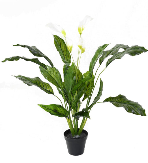 Artificiell Spathiphyllum Blommande 90 Cm För Inomhus Utomhus